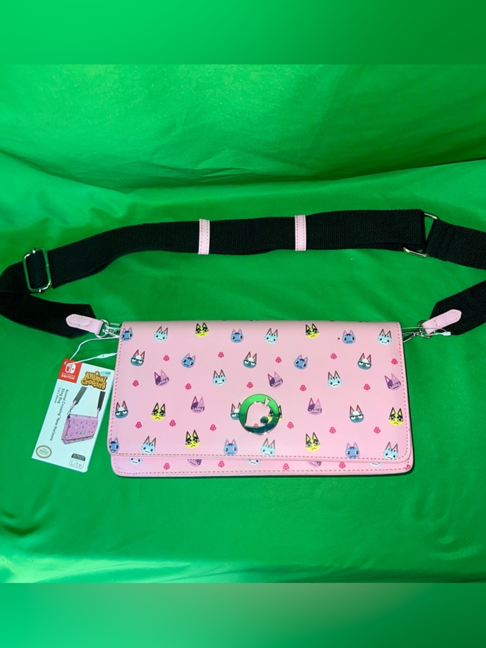 Animal Crossing Pink Crossbody Wallet Bag Nintendo Switcy